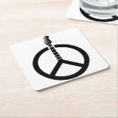Gitaar Vredesteken Kartonnen Onderzetters (Schuin)