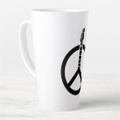 Gitaar Vredesteken Latte Mok (Linkerhoek)