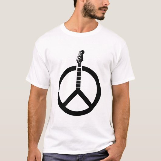 Gitaar Vredesteken T-shirt (Voorkant)