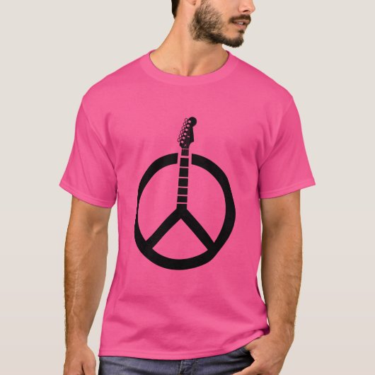 Gitaar Vredesteken T-shirt (Voorkant)