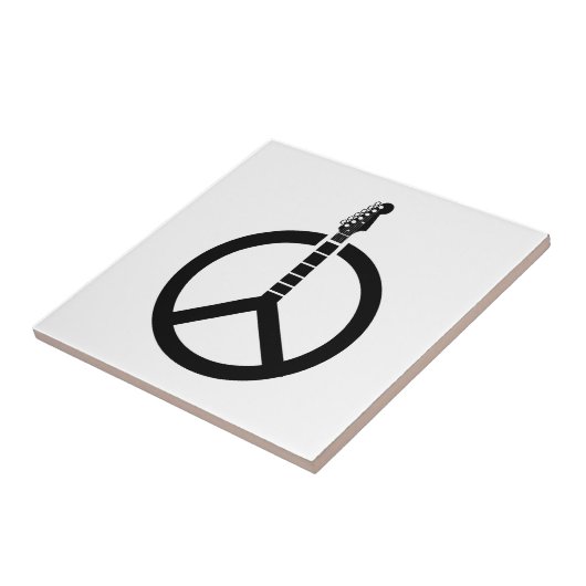 Gitaar Vredesteken Tegeltje (Zijkant)