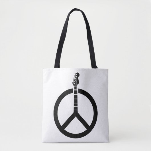 Gitaar Vredesteken Tote Bag (Voorkant)