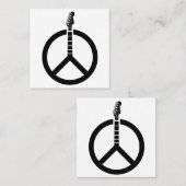 Gitaar Vredesteken Vierkante Visitekaartje (Voorkant / Achterkant)