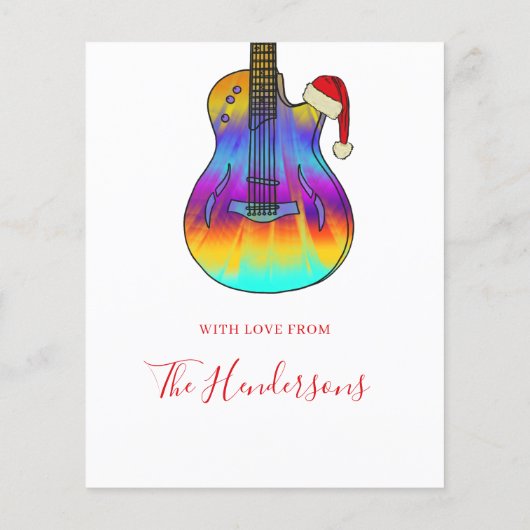 Gitaar Vrolijk Kerstfeest Custom Budget (Achterkant)