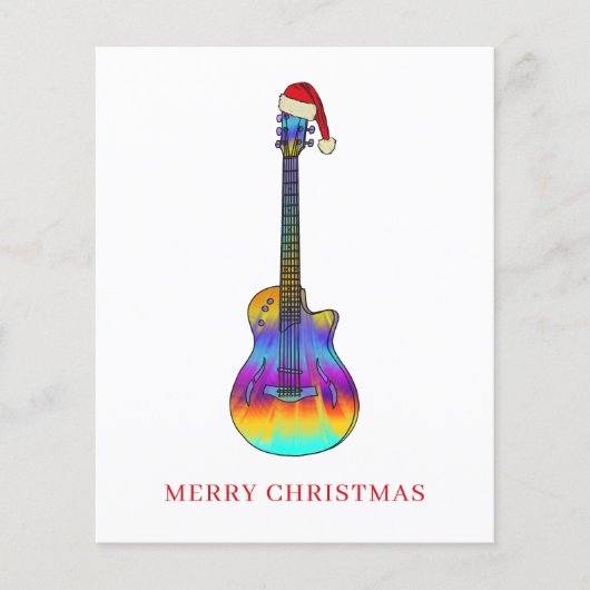 Gitaar Vrolijk Kerstfeest Custom Budget (Voorkant)