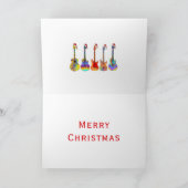 Gitaar Vrolijke Kerstmis Grappige Psychedelische M Feestdagen Kaart