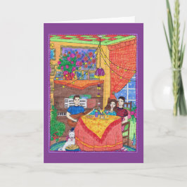 Gitaar, Wijn, Piano, het Wenskaart van de Gitaar Kaart