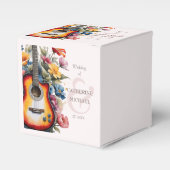 Gitaar Wildflower Ampersand Musical Wedding Bedankdoosjes (Voorkant Zijde)
