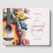 Gitaar Wildflower Ampersand Musical Wedding Gastenboek (Voorkant)