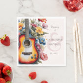 Gitaar Wildflower Ampersand Musical Wedding Servet (Insitu)