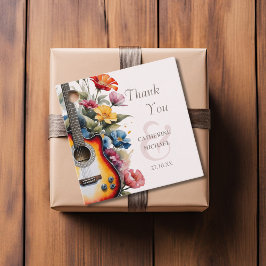 Gitaar Wildflower Ampersand Muzikale Bruiloft Bedankjes Labels
