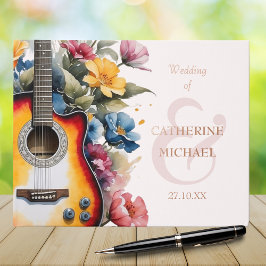 Gitaar Wildflower Ampersand Muzikale Bruiloft Gastenboek