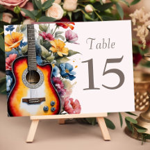 Gitaar Wildflower Musical Country Spring Wedding
