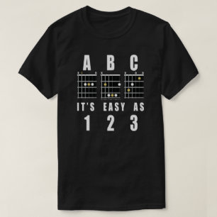 Gitaarakkoorden ABC Het is makkelijk als 123 T-shirt