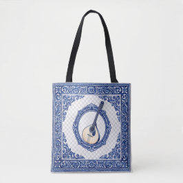 Gitaarband met Azulejo-motief en Initiaal Tote Bag