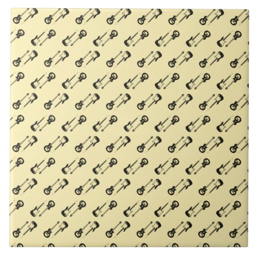 Gitaarbody's Keramische tegel Tegeltje (Voorkant)