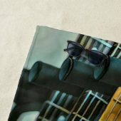 gitaarcadeau voor vaders dag strandlaken (In situ)