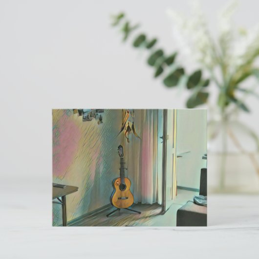 Gitaarcadeaus voor haar briefkaart (Staand voorkant)