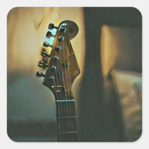  gitaargeschenken vierkante sticker