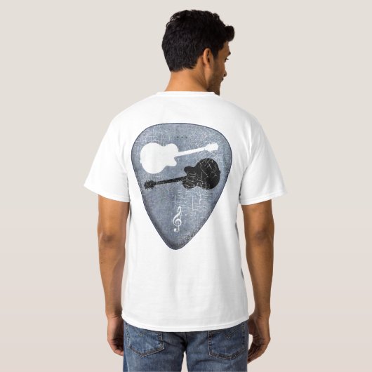 gitaargitaargitaarplukker t-shirt (Achterkant volledig)
