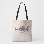 GITAARHAAI FOSSIEL VIS TOTE BAG (Voorkant)