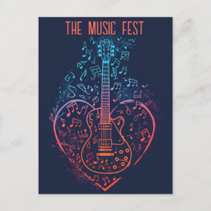 Gitaarhart Briefkaart