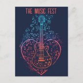 Gitaarhart Briefkaart (Voorkant)