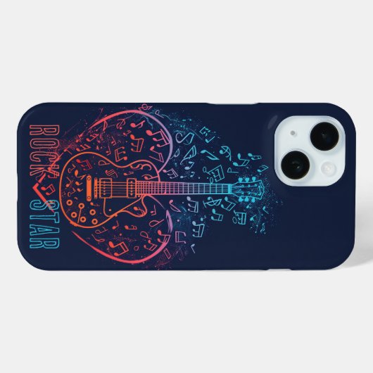 Gitaarhart Case-Mate iPhone Case (Achterkant (horizontaal))