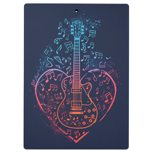 Gitaarhart Klembord (Achterkant)