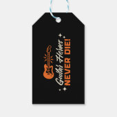 Gitaarhelden sterven nooit! cadeaulabel (Achterkant)
