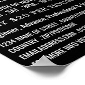 Gitaarhoofd, Gitaarlessen Adverteren Poster (Hoek)