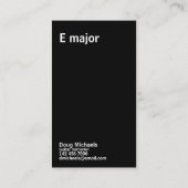 Gitaarinstructeur E Major Visitekaartje (Achterkant)