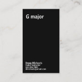 Gitaarinstructeur G Major Visitekaartje (Achterkant)