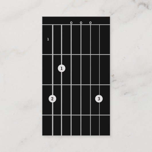 Gitaarinstructeur G Major Visitekaartje (Voorkant)