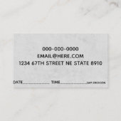 gitaarinstructeur visitekaartje (Achterkant)