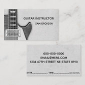 gitaarinstructeur visitekaartje (Voorkant / Achterkant)