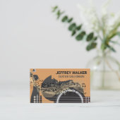 gitaarinstrument | Muzieknoten Visitekaartje (Staand voorkant)