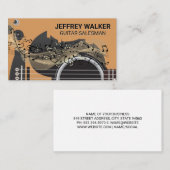 gitaarinstrument | Muzieknoten Visitekaartje (Voorkant / Achterkant)