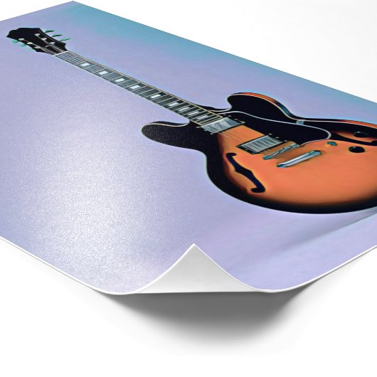  gitaarkunst foto afdruk (Hoek)