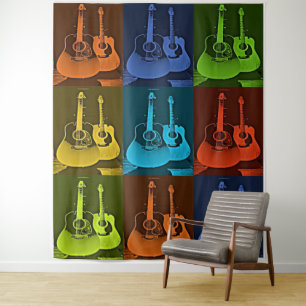 gitaarkunst wandkleed
