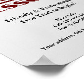 Gitaarleraar Adverteren Poster (Hoek)