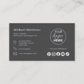 Gitaarleraar Custom Logo en Social Media Visitekaartje (Achterkant)