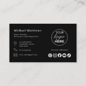 Gitaarleraar Custom Logo en Social Media Visitekaartje