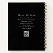 Gitaarleraar Custom Student Music Lesson Notitieboek (Achterkant)