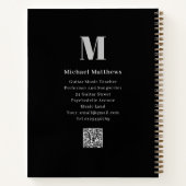 Gitaarleraar Custom Student Music Lesson Notitieboek (Achterkant)