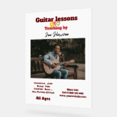 Gitaarleraar Gepersonaliseerd acryl teken Acryl Bord (Hoek)