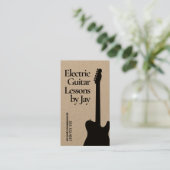 Gitaarleraar Gitarist Kraft Visitekaartje (Staand voorkant)