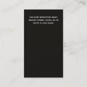 Gitaarleraar Gitarist Kraft Visitekaartje (Achterkant)