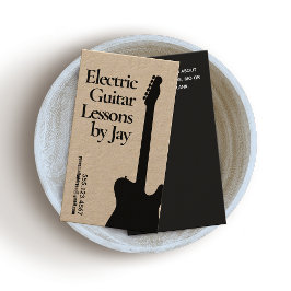 Gitaarleraar Gitarist Kraft Visitekaartje