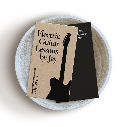 Gitaarleraar Gitarist Kraft Visitekaartje